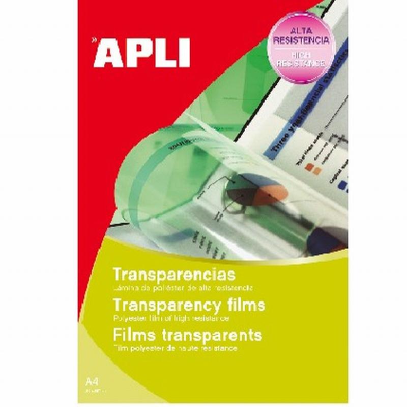 ETIQUETAS APLI A4 TRANSPARENTES INKJET 210x297 10H. (10290) - ETIQ.INKJET 210*297 TRANSP.PQ.10HJ. **