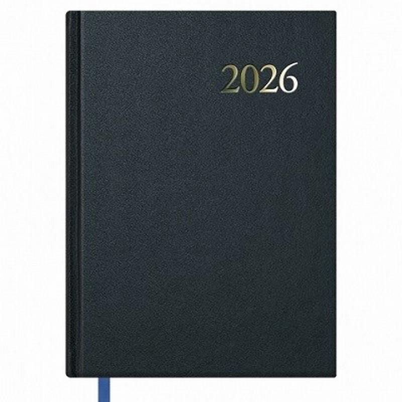 AGENDA ANUAL DOHE 2026 ENCUADERNADA SEGOVIA A5 (140X200 MM). SEMANA VISTA PAPEL 70 GRS./M2 COLOR NEGRO (11116)
