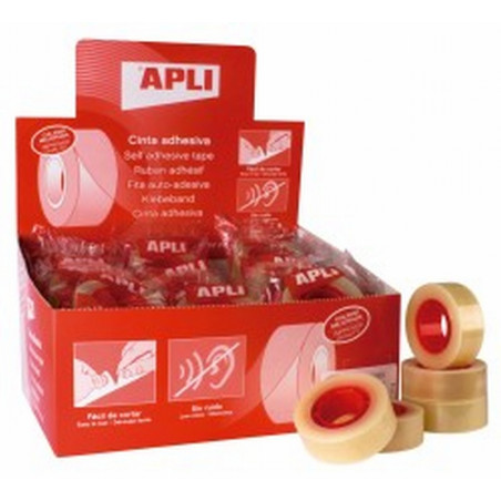 CINTA ADHESIVA APLI ESTANDAR 33 MTS. X 19 MM. TRANSPARENTE (11103) - C.ADH.33*19 TRANS.APLI CJ.35