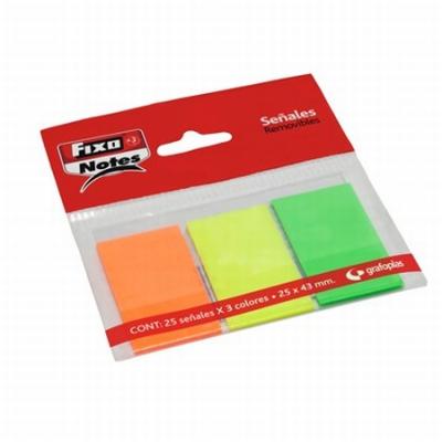 PUNTOS DE PAGINA FIXO PLASTICO 3 COLORES 50 UNIDADES POR...