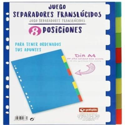 SEPARADORES EXTRARRIGIDOS GRAFOPLAS A4 8 POSICIONES...