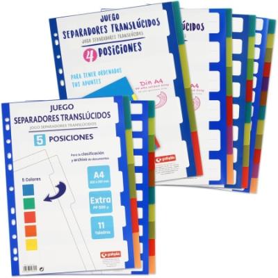 SEPARADORES EXTRARRIGIDOS GRAFOPLAS A4 12 POSICIONES... 2