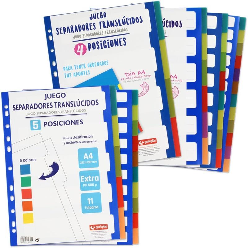 SEPARADORES EXTRARRIGIDOS GRAFOPLAS A4 12...