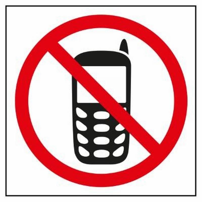 ETIQUETA SEÑALIZACIÓN APLI PROHIBIDO MOVILES 114x114MM. (00848) - ETIQ.PROHIBIDO MOVILES APLI 848