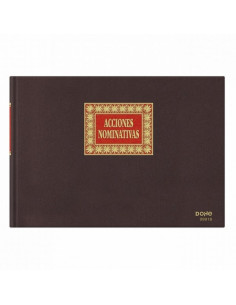 LIBRO DOHE ACCIONES NOMINATIVAS FOLIO APAISADO 100 HOJAS (09918) - LIB.CONTA.N.75 F.ACC.NOM.S.A.