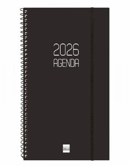 AGENDA ANUAL FINOCAM 2026 ESPIRAL OPAQUE E10 SEMANA VISTA VERTICAL 155x212 MM (742771026) (742776026)