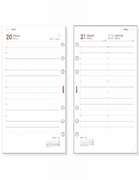 RECAMBIO ANUAL 2026 FINOCAM OPEN 500 DIA PAGINA R598 (711670026) - RECAMB.AG.AÑO D/PG.117*181 R598