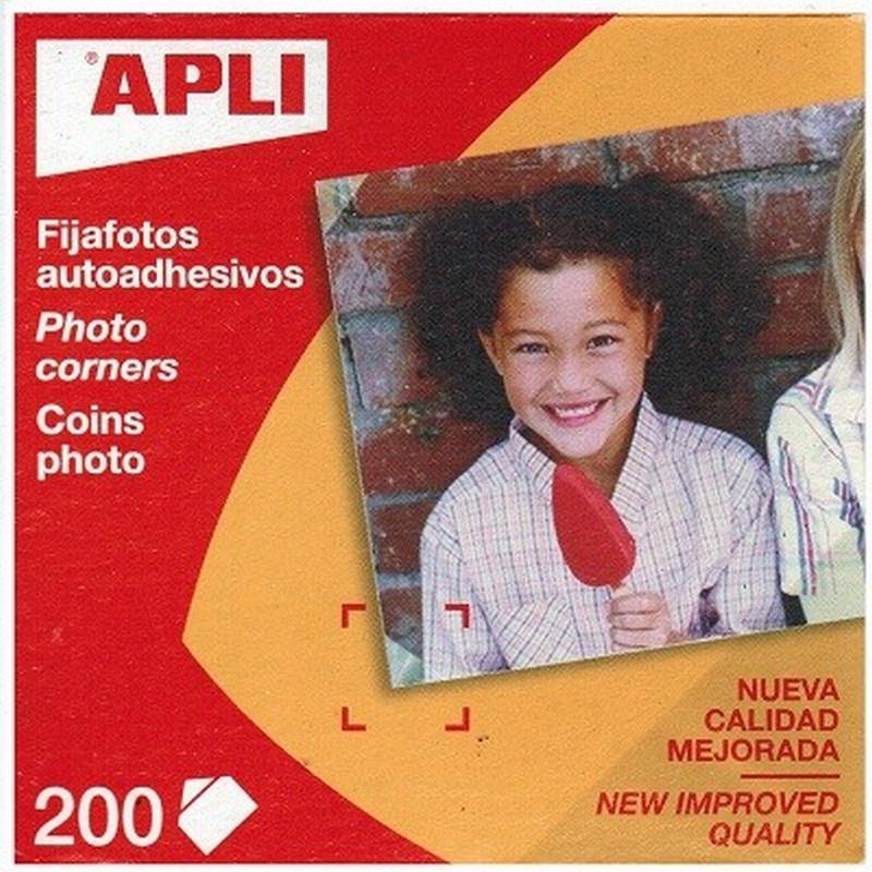 FIJAFOTOS APLI AUTOADHESIVOS 200 UNIDADES (00093) - FIJAFOTOS CJ.200 U. APLI 93