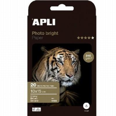 PAPEL FOTOGRAFICO APLI GLOSSY 10X15 CMS INK-JET 240 GR...