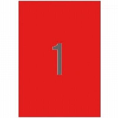 ETIQUETA ADHESIVA APLI LASER/COPY/INKJET 210X297 MM. ROJA...