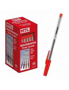 BOLIGRAFO DOHE CON CAPUCHON TINTA ACEITE ROJO (79589) - BOLI.ECONOMICO RJ