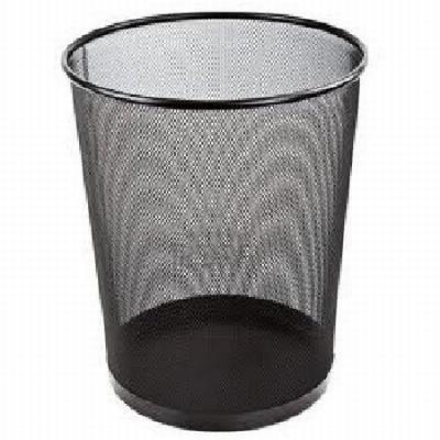 PAPELERA BISMARK REJILLA METALICA REDONDA NEGRA 18 LITROS...