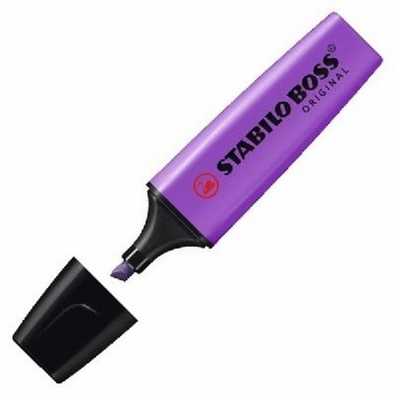 MARCADOR FLUORESCENTE STABILO BOSS VIOLETA PASTEL (70/55) - MARC.STABILO BOSS VIOLETA 55