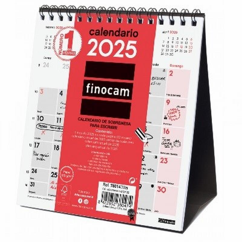 CALENDARIO ANUAL FINOCAM 2025 SOBREMESA NUMEROS GRANDES XS 14x15 CMS. (780120025) - CALENDARIO SOBREMESA XS 14x15 NUM.GRANDES