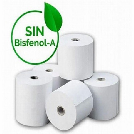 ROLLO TERMICO FABRISA 57 MM ANCHO X 60 MM DIAMETRO X 12 MM DIAMETRO INTERIOR SIN BISFENOL (18119) - PAP.CALCU.TERMICO 57*60