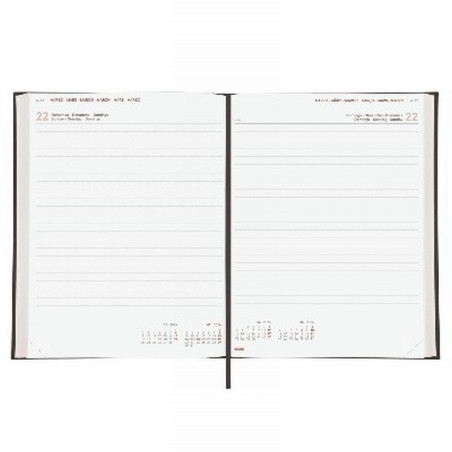 AGENDA ANUAL FINOCAM 2027 ENCUADERNADA MILANO Y12 275X215MM 2 PAG.POR DIA ACOLCHADA NEGRA (625267027). LIBRO RESERVAS.