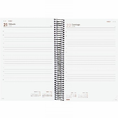 AGENDA ANUAL FINOCAM 2027 ESPIRAL OPAQUE E11 DIA PAGINA 175x242 MM. (742871027) (742876027) - AGEND.ESPIRAL DPG 170*240 E11