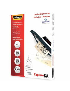 FUNDAS DE PLASTIFICAR FELLOWES BRILLO DIN A5 125 MICRAS 154X216 MM.100 UNIDADES (5307302) - FUNDA PLASTIFICAR A5 125MICRAS