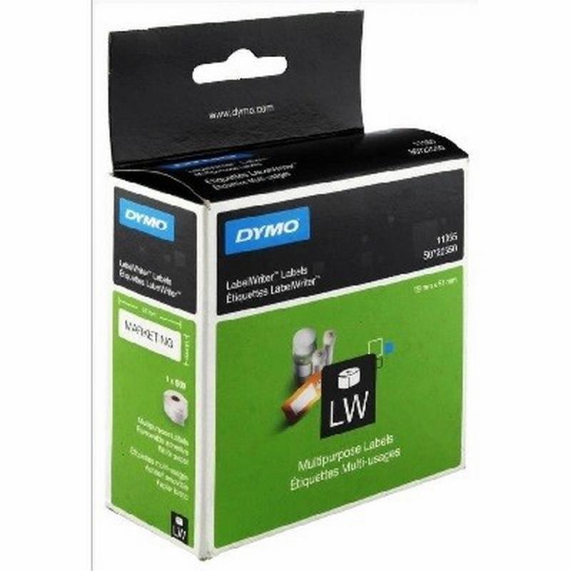 ETIQUETA ADHESIVA DYMO 11355 -TAMAÑO 19X51 MM LABELWRITER 500 ETIQUETAS POR ROLLO CAJA DE 1 ROLLO (S0722550)