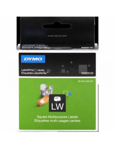 ETIQUETA ADHESIVA DYMO 929120 -TAMAÑO 25X25 MM  LABELWRITER 750 ETIQUETAS POR ROLLO CAJA DE 1 ROLLO (S0929120)