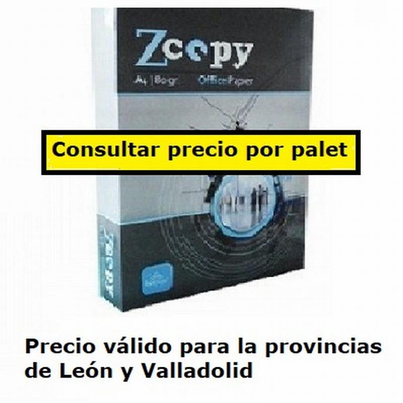 PAPEL FOTOCOPIADORA ZCOPY DIN A4 80 GRAMOS/M2 ETIQUETA ECOLABEL ESTANDAR 500 HOJAS. -PRECIOS VALIDOS HASTA 30 DE JUNIO-