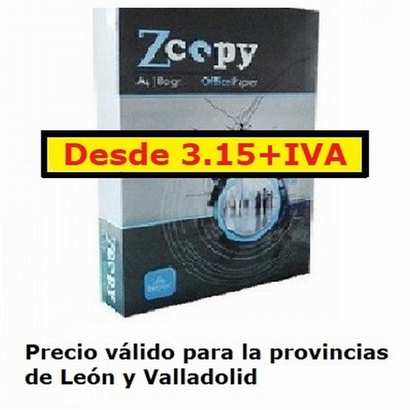 PAPEL FOTOCOPIADORA ZCOPY DIN A4 80 GRAMOS/M2...