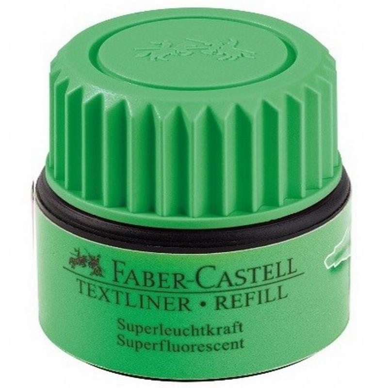 TINTERO ROTULADOR FABER FLUORESCENTE 49-63 VERDE (154963) - CARGA TEXT LINER 48 VE FABER