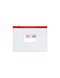 BOLSA DOHE PVC 150 MICRAS CIERRE ZIPPER DIN A5 APAISADO ROJO (99474) - BOLSA AUTOCIERRE ZIPPER 148*210 A5 DOHE 99474