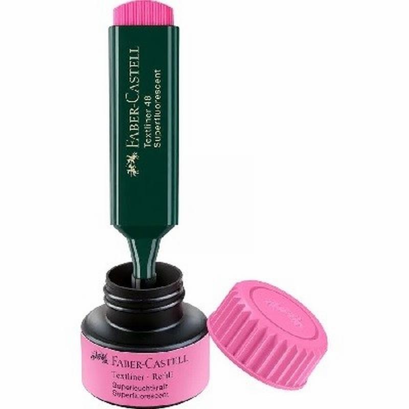 TINTERO ROTULADOR FABER FLUORESCENTE 49-28 ROSA...