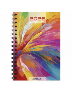 AGENDA ANUAL MYRGA 2026 ESPIRAL DUEÑAS 24 X 16,5 CM. SEMANA VISTA (3905NG) - AGEND.ESPIRAL S/VISTA PP 1/4 17*24