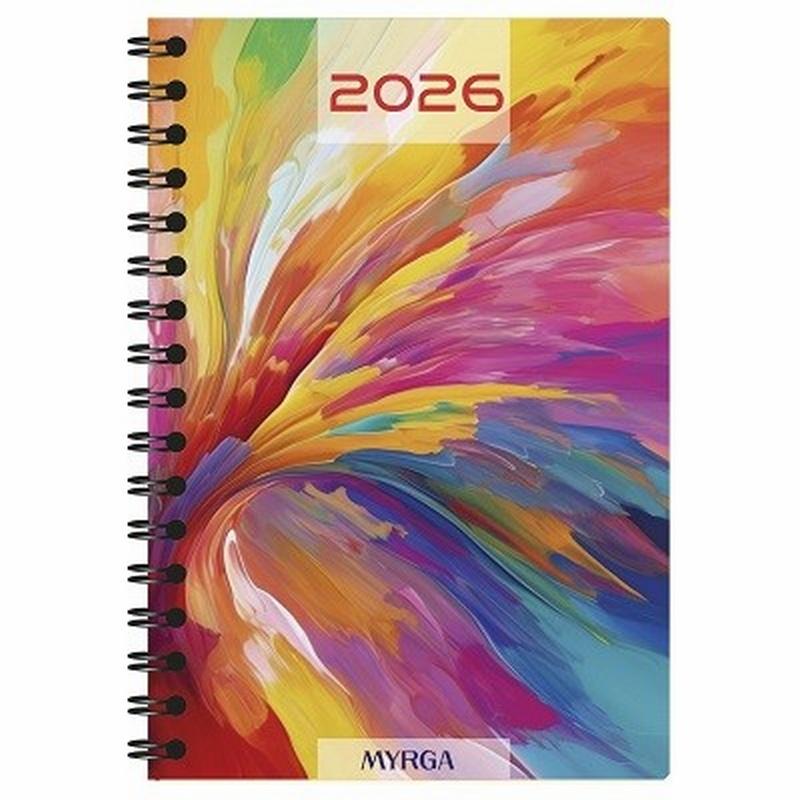 AGENDA ANUAL MYRGA 2026 ESPIRAL DUEÑAS 24 X 16,5 CM. SEMANA VISTA (3905NG) - AGEND.ESPIRAL S/VISTA PP 1/4 17*24