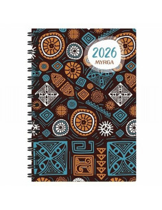 AGENDA ANUAL MYRGA 2026 ESPIRAL DUEÑAS 24 X 16,5 CM. SEMANA VISTA (3905NG) - AGEND.ESPIRAL S/VISTA PP 1/4 17*24 2