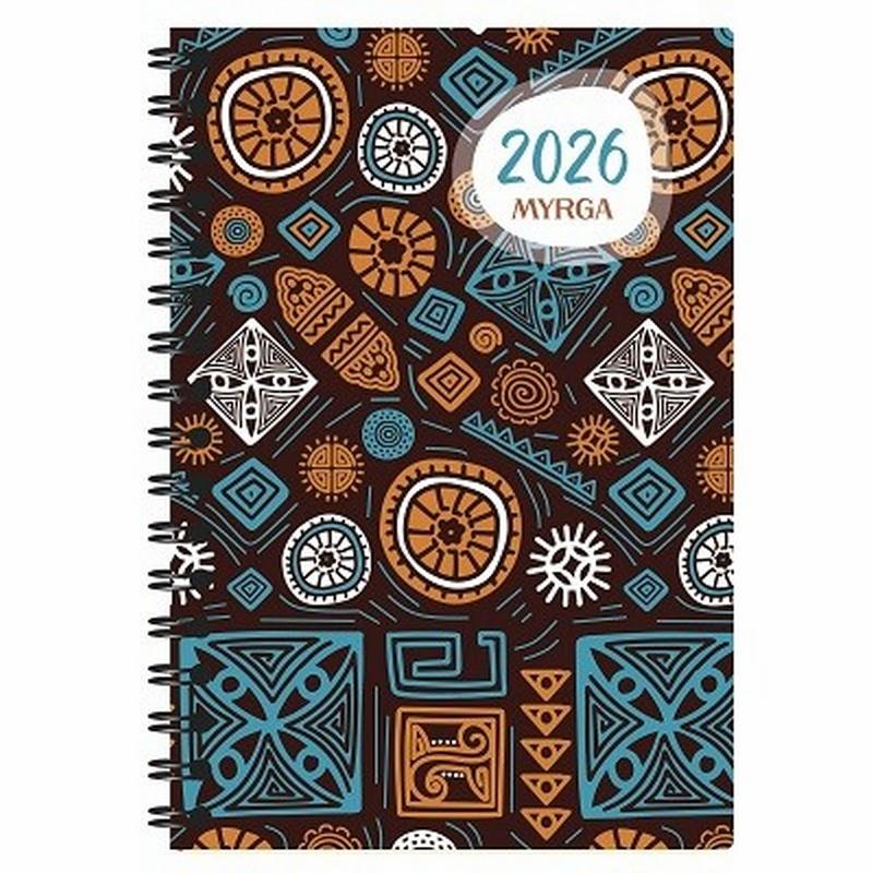 AGENDA ANUAL MYRGA 2026 ESPIRAL DUEÑAS 24 X 16,5 CM. SEMANA VISTA (3905NG) - AGEND.ESPIRAL S/VISTA PP 1/4 17*24