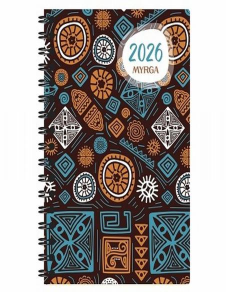 AGENDA ANUAL MYRGA 2026 ESPIRAL DUEÑAS 24 X 16,5 CM. SEMANA VISTA (3905NG) - AGEND.ESPIRAL S/VISTA PP 1/4 17*24