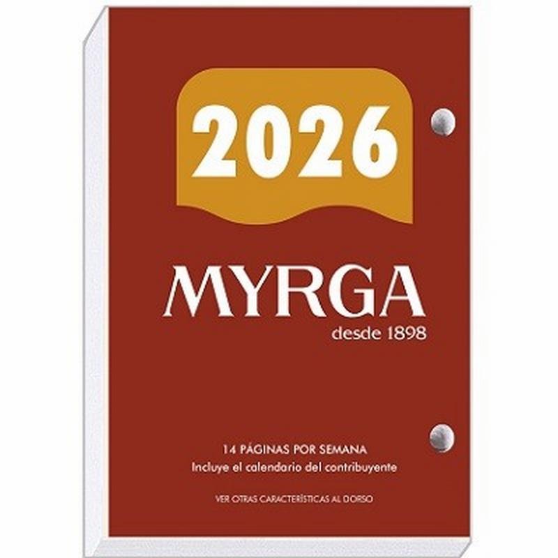 TACO CALENDARIO MYRGA NUMERO 2 ROJO 2026 (1102) - TACO CALENDARIO N.2 ROJO MYRGA