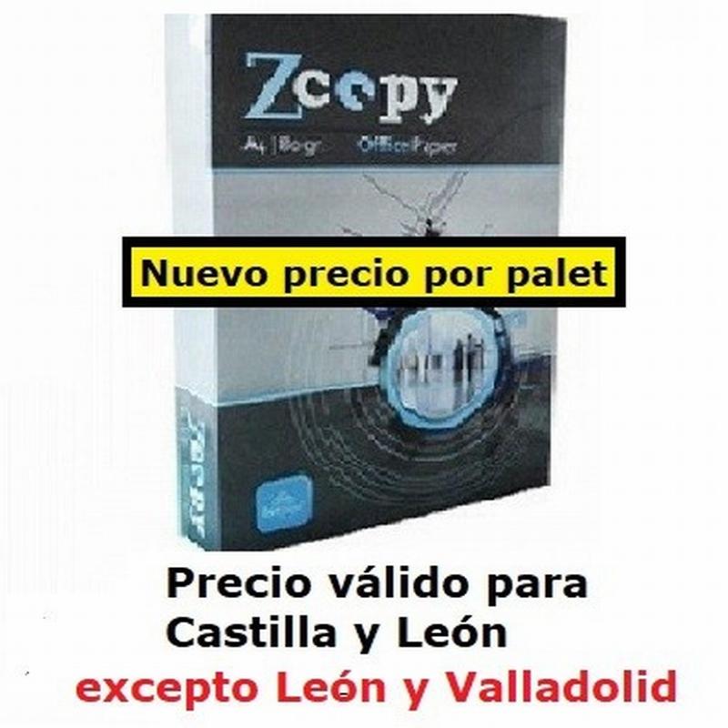 PAPEL FOTOCOPIADORA ZCOPY DIN A4 80 GRAMOS/M2 ETIQUETA ECOLABEL ESTANDAR 500 HOJAS. -PRECIOS VALIDOS HASTA 31 DE DICIEMBRE-