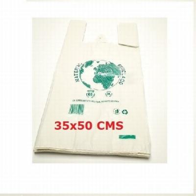 BOLSA PLASTICO CAMISETA BLANCA  100% RECICLADO 100%...