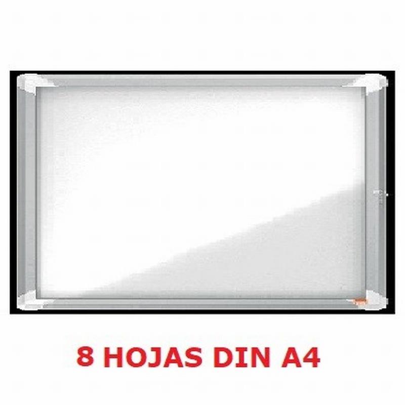 VITRINA DE ANUNCIOS NOBO PREMIUM PLUS MAGNETICA DE INTERIOR 8 HOJAS DIN A4 532X692X45 MM (1902559) - VITRINA INTERIOR FONDO