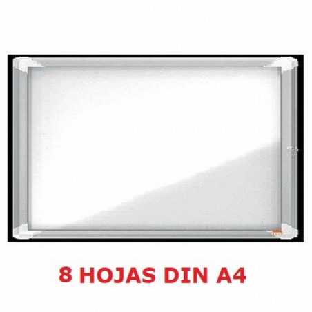VITRINA DE ANUNCIOS NOBO PREMIUM PLUS MAGNETICA DE INTERIOR 8 HOJAS DIN A4 532X692X45 MM (1902559) - VITRINA INTERIOR FONDO