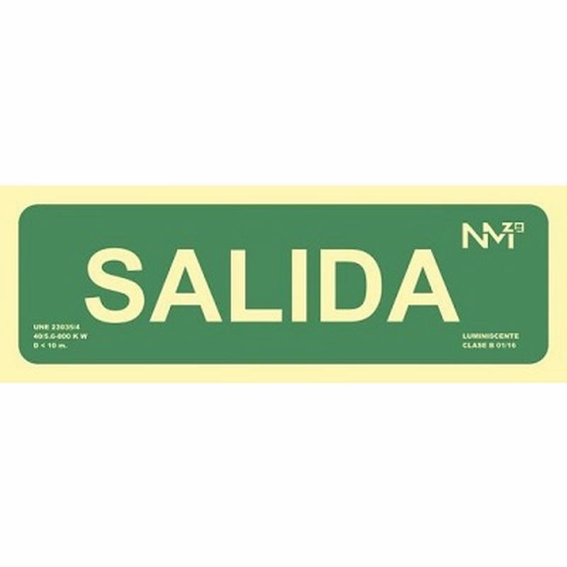 SEÑAL DE SALIDA ARCHIVO 2000 EN PVC FOTOLUMINISCENTE HOMOLOGADA 300X105 MM (6170-06H VE) - PLACA SALIDA FOTOLUM.300*105