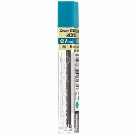 MINAS PENTEL GRAFITO 0,7 MM HB HI POLYMER TUBO CON 12 MINAS (C507-HB) - MINA 0.7MM-HB TB12U.PENTEL