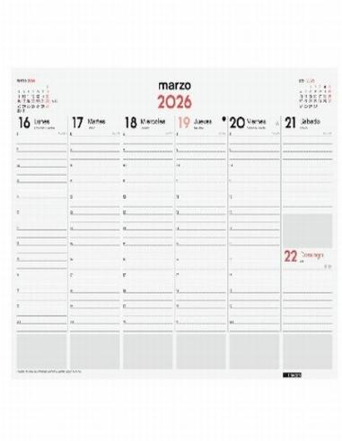 PLANIFICADOR VADE ENCOLADO SEMANA VISTA FINOCAM 2027 420x310x7 MM (780240027) - PLANNING ANUAL VADE SVV ENCOLADO 42*31 REF78024