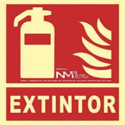 SEÑAL EXTINTOR ARCHIVO 2000 PVC ROJO FOTOLUMINISCENTE...