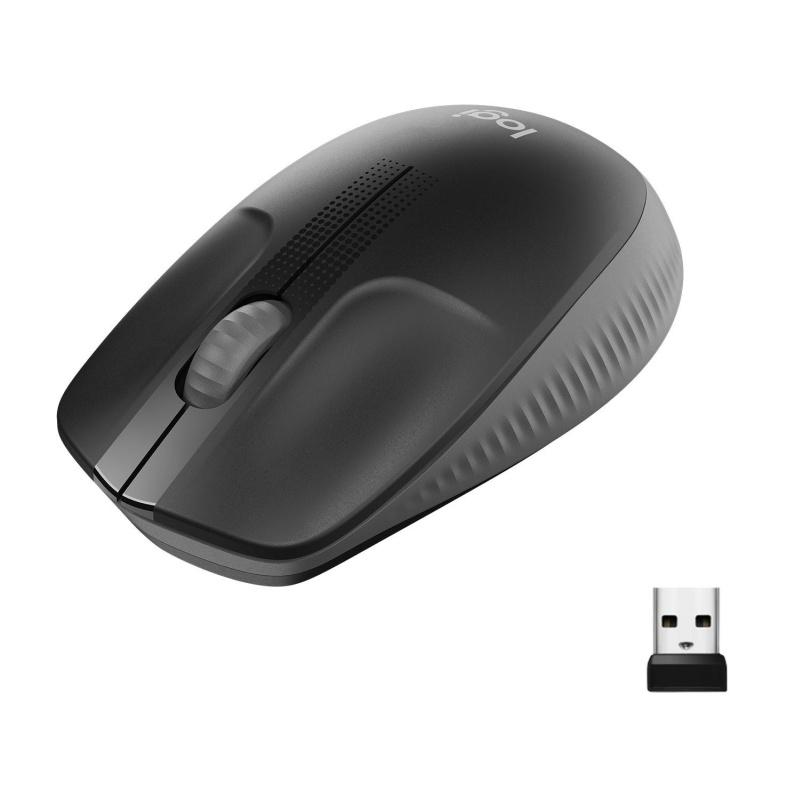 LOGITECH RATON M190 FULL SIZE OPTICO WIIRELES INALAMBRICO GRIS OSCURO (910-005905) - RATON INALAMBRICO M190 LOGITECH