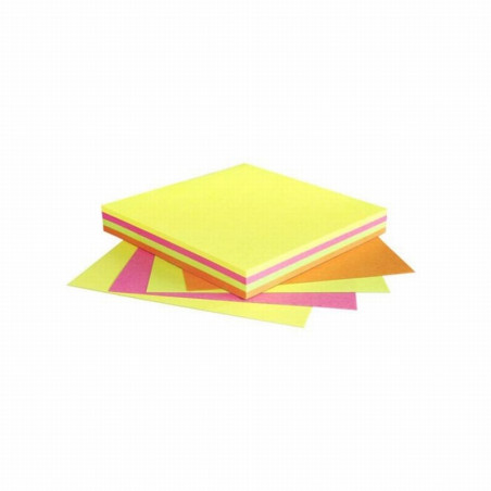 BLOC DE NOTAS ADHESIVAS INFONOTES QUITA Y PON 75X75 MM FLUORESCENTE CON 100 HOJAS (5654-39-PK1-B) - POSTI INFONOTES 75*75 NEON