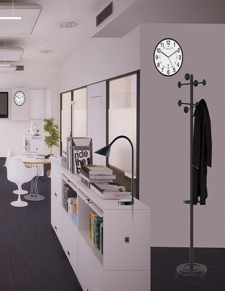 PERCHERO METALICO UNILUX ACCUEIL PIE 8 COLGADORES CON PARAGUERO GRIS METALIZADO 177X38 CM (100340698)