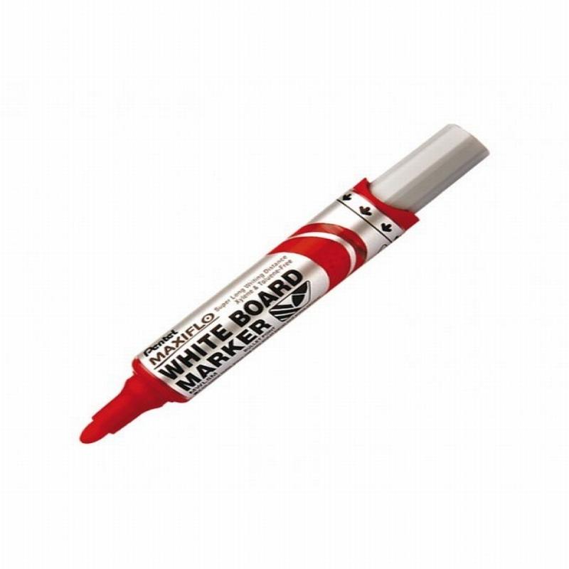 ROTULADOR PENTEL MAXIFLO PUNTA GRUESA PARA PIZARRA BLANCA COLOR ROJO (MWL5M-PENTEL-B) - ROT.PIZ.BL MAXIFLO RJ.P.GRUESA