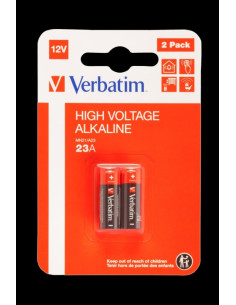 PILA  VERBATIM ALCALINA MANDO LR23A (MN21) BLISTER 2 UNIDADES (49940) - PILA ALCALINA MANDO LR23A (MN21) 12V CJ2