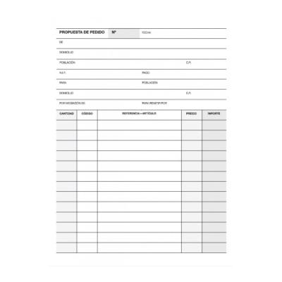 TALONARIO APLI PEDIDOS NATURAL 100 HOJAS 15X21 CM.(12709)...