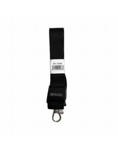 CINTA PLANA OFFICE BOX PARA LANYARD MOSQUETON METALICO NEGRO (92068) - DISTINTIVO CINTA PLANA-SIN PLASTICO NG.